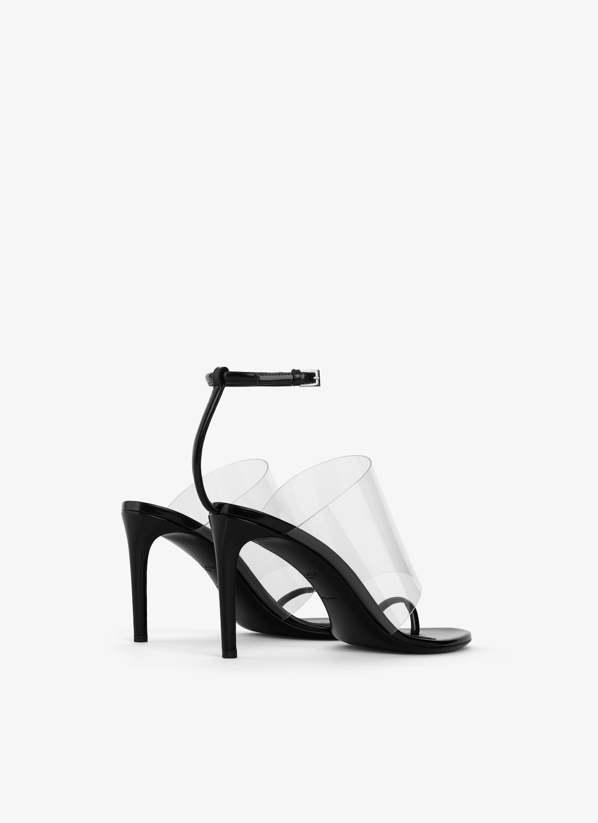 ASYMMETRIC SANDALS IN LEATHER ALAÏA BLACK ASYMMETRIC SANDALS IN LEATHER